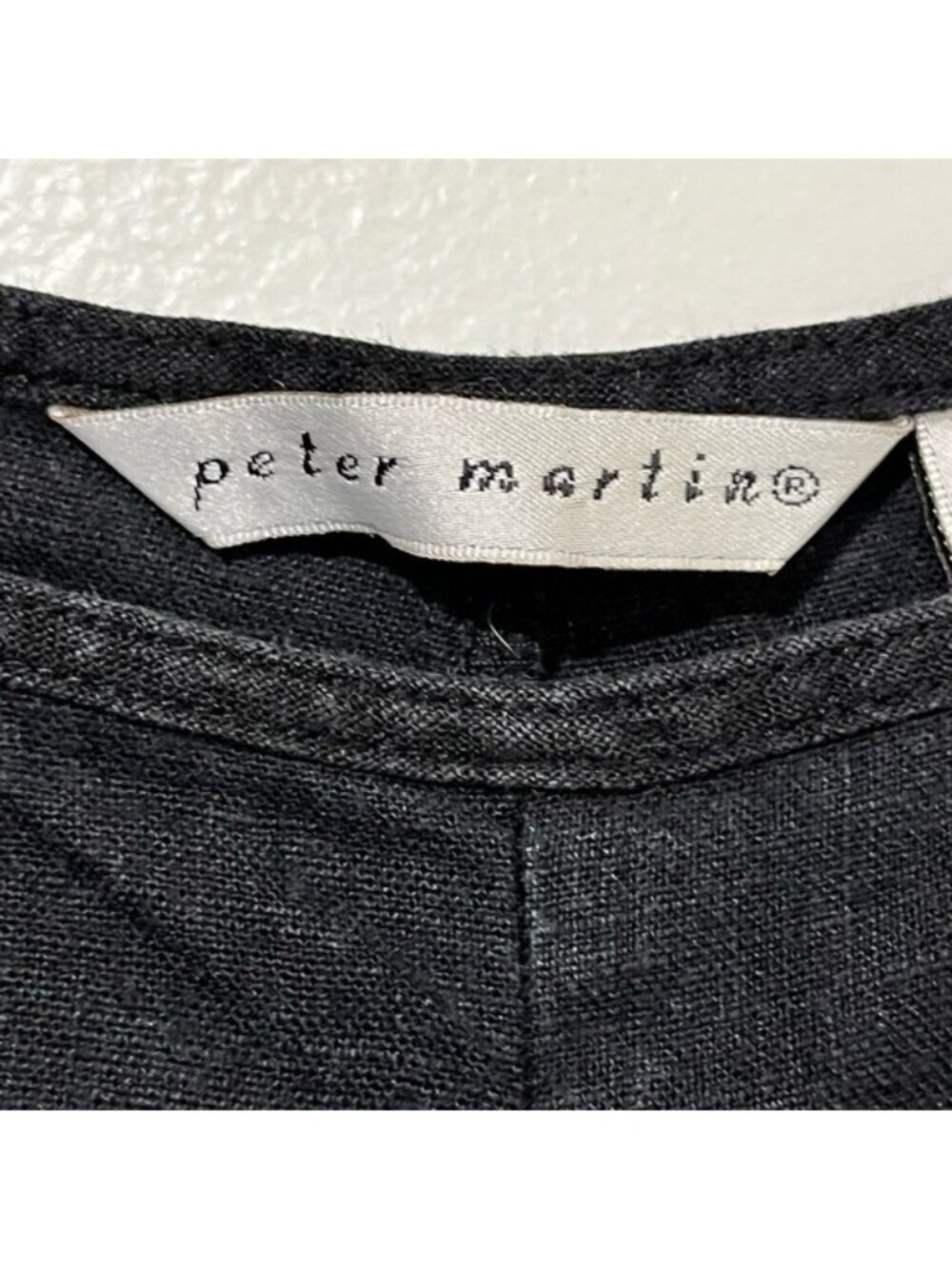 Peter Martin Black Linen Blend Embroidered Animal Pants - Size 12 - Picture 4 of 12